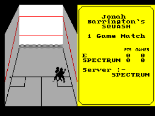 Jonah Barrington’s Squash screenshot 3 for ZX Spectrum
